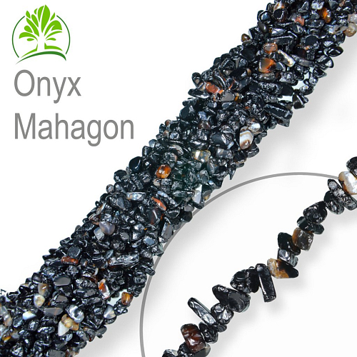 Návlek z tromlovaných kamenů 80cm Onyx Mahagon