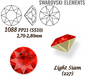 SWAROVSKI ELEMENTS 1088 XIRIUS Chaton PP21 (SS10)  2,70-2,80mm barva LIGHT SIAM (227).
