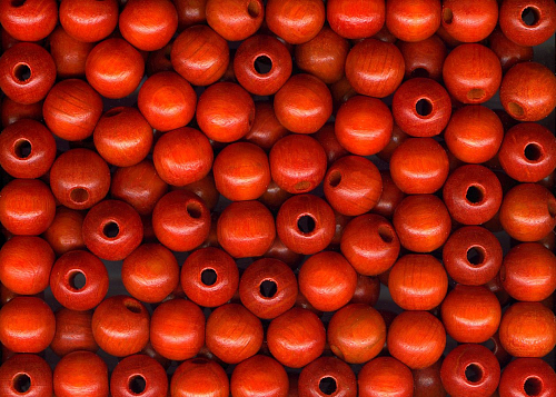 Korálky 1175 barva Oranžová 604 průměr 10mm počet 15 kusů v sáčku