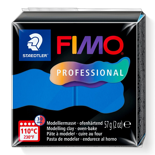 modelovací hmota FIMO Professional balení 57g . Barva 300 MODRÁ (True Blue).