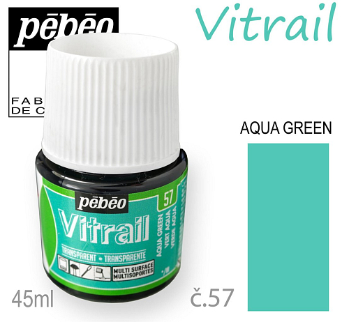 Barva na sklo VITRAIL č.57 Aqua Green objem 45ml