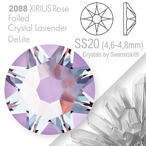 SWAROVSKI  XIRIUS Rose 2088 Foiled. Barva Crystal Lavender DeLite velikost SS20 (4,6-4,8mm). Balení 15Ks.