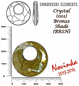 SWAROVSKI VICTORY Pendant 6041 barva CRYSTAL BRONZE SHADE velikost 28mm.