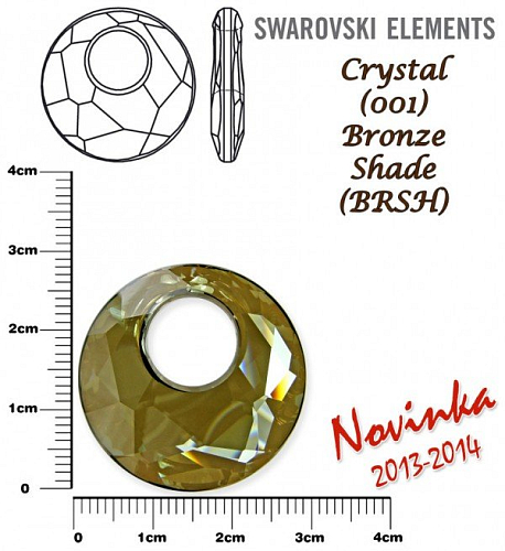 SWAROVSKI VICTORY Pendant 6041 barva CRYSTAL BRONZE SHADE velikost 28mm.