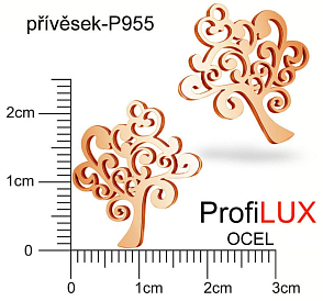 Přívěsek Chirurgická Ocel ozn-P955 STROM života velikost 20x18mm. Řada přívěsků ProfiLUX. Barva RoseGOLD