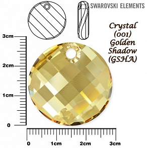 SWAROVSKI PŘÍVÉSKY TWIST Pendant 6621 barva CRYSTAL GOLDEN SHADOW velikost 28mm.