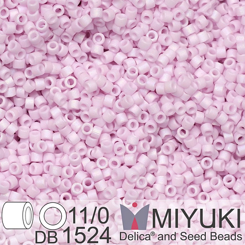 Korálky Miyuki Delica 11/0. Barva Matte Opaque Pale Rose AB DB1524. Balení 5g.