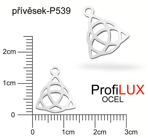Přívěsek Chirurgická Ocel ozn-P539 UZEL  velikost 14x12mm tl.1.2mm. Řada přívěsků ProfiLUX
