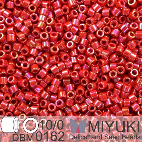 Korálky Miyuki Delica 10/0. Barva Op Red AB DBM0162. Balení 5g