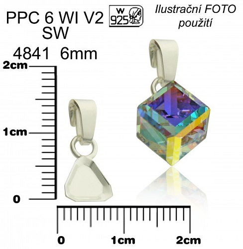 ŠLUPNA na SW 4841 6mm ozn.PPC 6 WI V2. Materiál STŘÍBRO AG925.váha 0,45g.