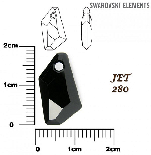 SWAROVSKI DE-Art Pendant barva JET velikost 18mm.