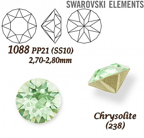 SWAROVSKI ELEMENTS 1088 XIRIUS Chaton PP21 (SS10) 2,70-2,80mm barva Chrysolite (238)
