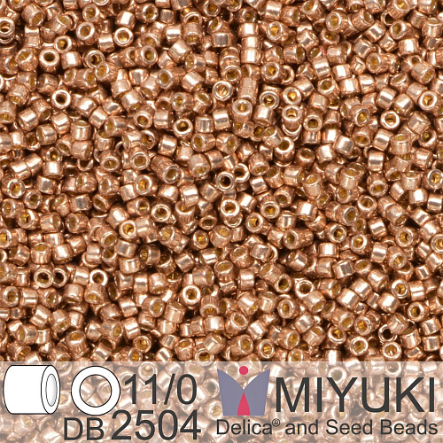 Korálky Miyuki Delica 11/0. Barva Duracoat Galvanized Rose Champagne DB2504. Balení 5g