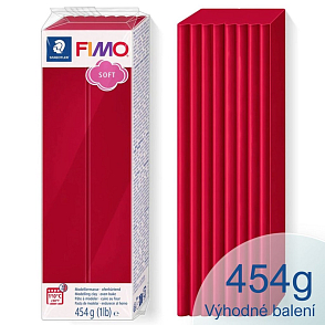 FIMO-soft-balení 454g barva 26 Tmavě červená.Velké balení=VÝHODNÁ CENA