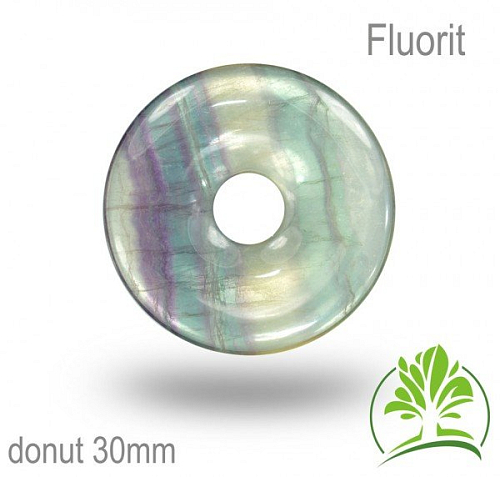Kámen FLUORIT donut-o pr. 30mm tl.4,5mm.