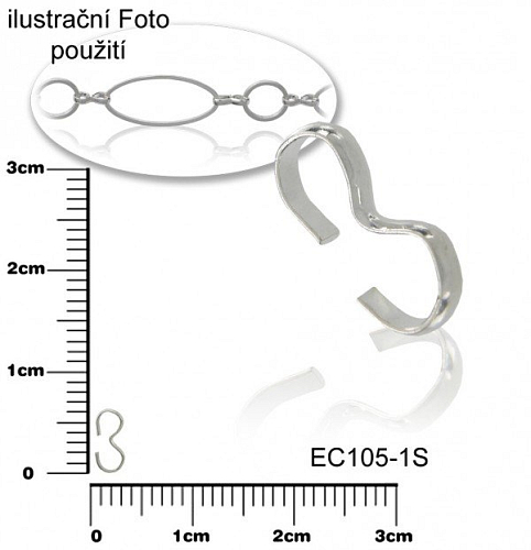 Komponent tvar SPOJOVACÍ ozn-EC105-1S vel.6mm tl.1,5mm Barva postříbřeno. Balení 10ks.