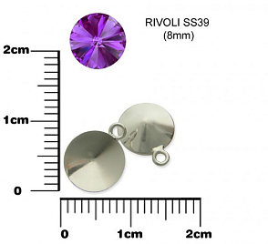 Lůžko na RIVOLKY 8mm (SS39) 1očko. Barva stříbrná.