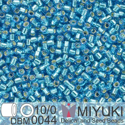 Korálky Miyuki Delica 10/0. Barva S/L Aqua DBM0044. Balení 5g.