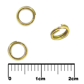 Dvojitý spojovací kroužek - pérkový pr.5mm Barva zlatá.
