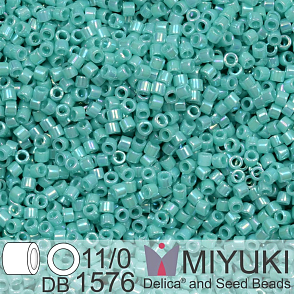Korálky Miyuki Delica 11/0. Barva Opaque Sea Opal AB DB1576. Balení 5g.