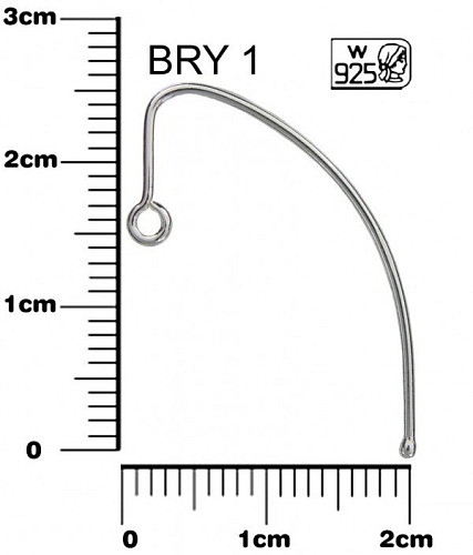 NÁUŠNICE ozn. BRY 1. Materiál STŘÍBRO AG925.váha 0,36g.