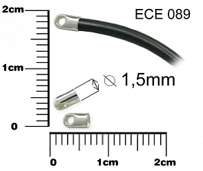 Koncovka na (okování) konce náramku náhrdelníku. Ozn-ECE 089. Velikost 1,5mm.Barva platina. 