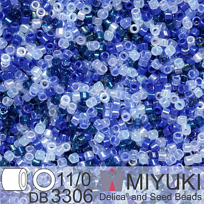 Korálky Miyuki Delica 11/0. Barva Ocean Waves Mix DB3306. Balení 5g