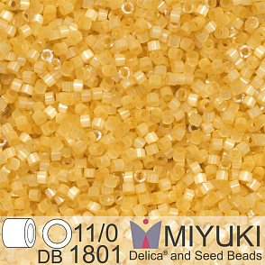 Korálky Miyuki Delica 11/0. Barva Dyed Light Apricot Silk Satin  DB1801. Balení 5g.