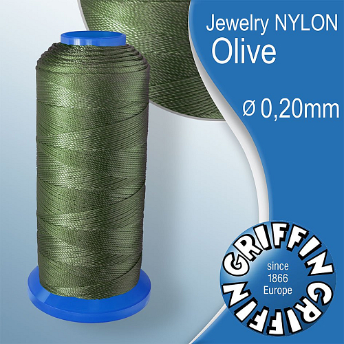 Jewelry NYLON GRIFFIN síla nitě 0,20mm Barva Olive.