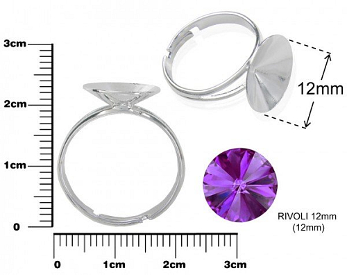 Prsten na RIVOLKY pr.12mm. Barva stříbrná.