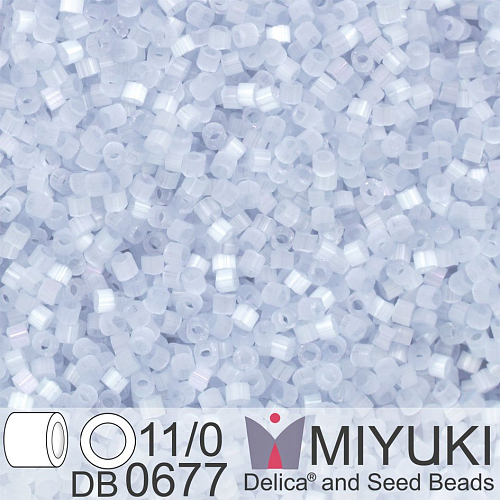 Korálky Miyuki Delica 11/0. Barva Light Gray Silk Satin DB0677. Balení 5g.