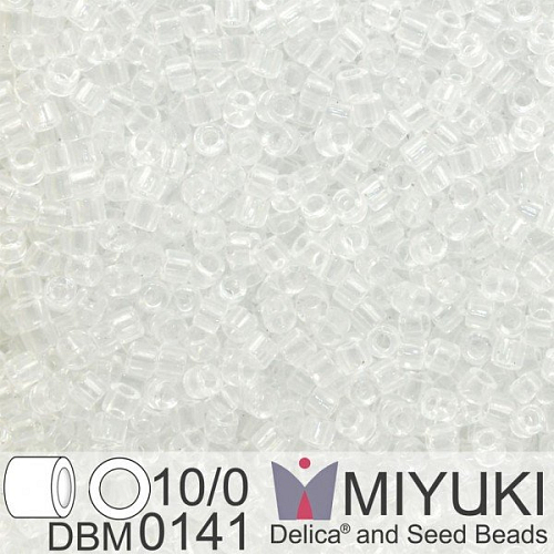 Korálky Miyuki Delica 10/0. Barva Crystal Cut DBM0141. Balení 5g.