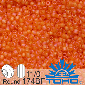 Korálky TOHO tvar ROUND (kulaté). Velikost 11/0. Barva č. 174BF Transparent-Rainbow Frosted Hyacinth. Balení 8g.
