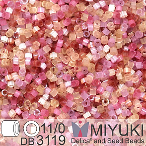 Korálky Miyuki Delica 11/0. Barva Warm Velvet Silk Mix DB3119. Balení 5g
