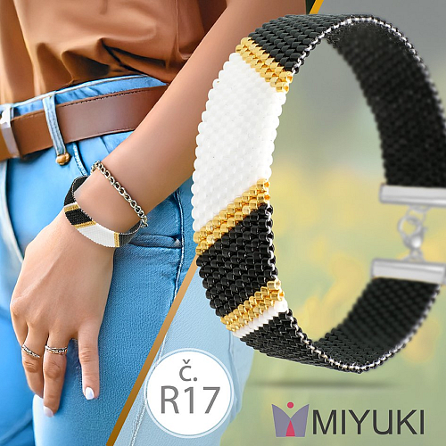 Korálková stavebnice  Náramku z korálků Miyuki. Náramek ozn. New DIY color no. R17