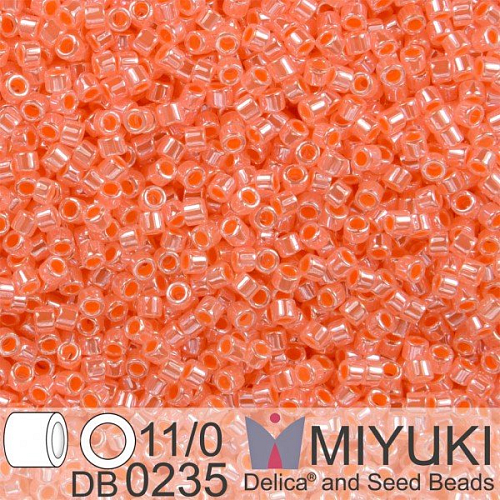 Korálky Miyuki Delica 11/0. Barva Salmon Ceylon DB0235. Balení 5g.