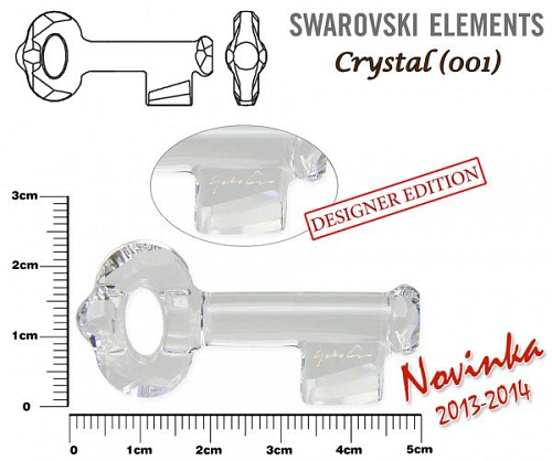 SWAROVSKI KEY to the Forest 6918 ( podpis YOKO ONO) barva Crystal velikost 50mm.