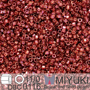 Korálky Miyuki Delica (fazetované) 11/0. Barva Wine Gold Luster Cut DBC0116. Balení 5g.
