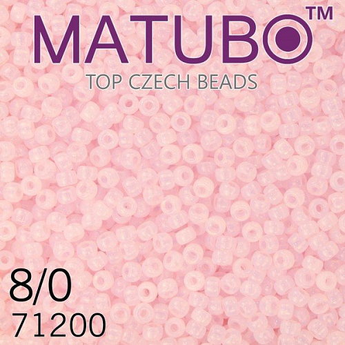 Korálky MATUBO™ mačkané rokajlové korálky. Velikost 8/0 (3,1mm). Barva 71200 RŮŽOVÝ OPÁL. Balení 10g
