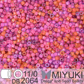 Korálky Miyuki Delica 11/0. Barva Luminous Mix DB2064. Balení 5g.
