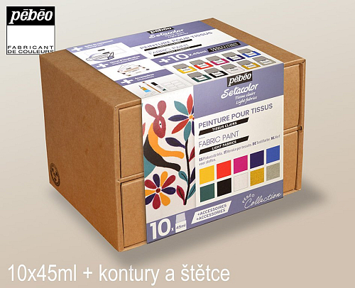 Sada barev SETACOLOR. Obsah SADY 10x45ml č.13, 24, 49, 12, 11, 30, 19, 204, 208, 209