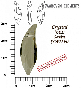 SWAROVSKI Lily Pendant 6904 barva CRYSTAL SATIN velikost 30mm.