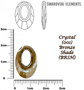 SWAROVSKI HELIOS Pendant barva CRYSTAL BRONZE SHADE velikost 20mm.