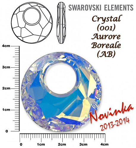 SWAROVSKI VICTORY Pendant barva CRYSTAL AURORE BOREALE velikost 38mm.