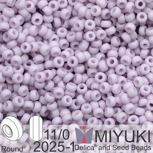 Korálky Miyuki Round 11/0. Barva 2025-1 Matte Opaque Light Mauve. Balení 5g.
