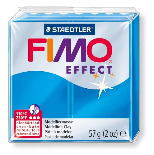FIMO efekt č.374 transparentní modrá 57g