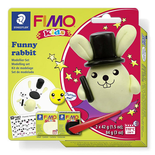 Sada Fimo kids Funny KRÁLÍK "rabbit"  balení 2x42g