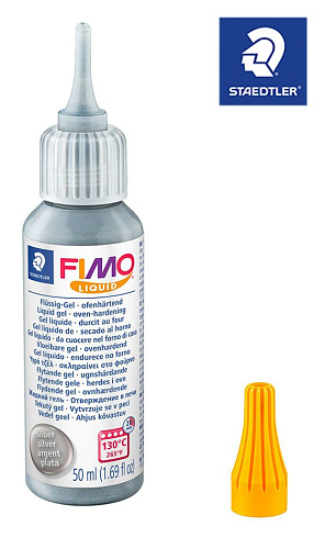 FIMO LIQUID Deco gel balení 50ml barva Stříbrná