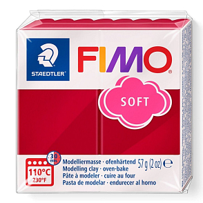 FIMO soft č.26 tmavě červená 57g
