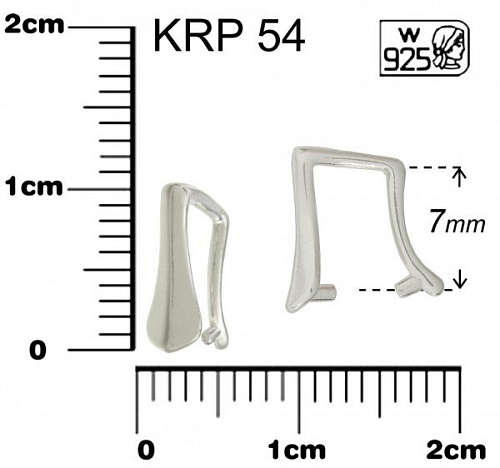 ŠLUPNA ozn.KRP 54. Materiál STŘÍBRO AG925.váha 0,68g.
